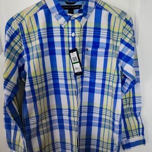 Boys Tommy Hilfiger Blue Plaid Shirt